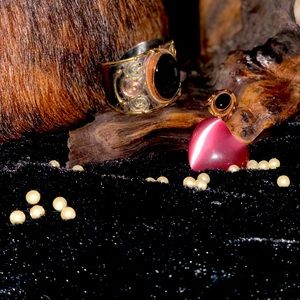 Black onyx bracelet and ring  together @$115.00